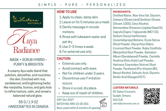 Kaya Radiance Mask & Scrub